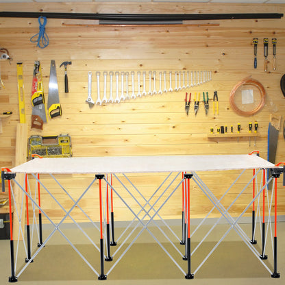VEVOR Portable Folding Workstand, 6.12 x 4.14 ft Collapsible Workbench, 4500 lbs Weight Capacity, No Assembly Foldable Work Stand with Storage Bag, Table Top NOT Included, for Garage Workshop Outdoor - BXSGZTPPSL6FC1QQP001V0 - view 9