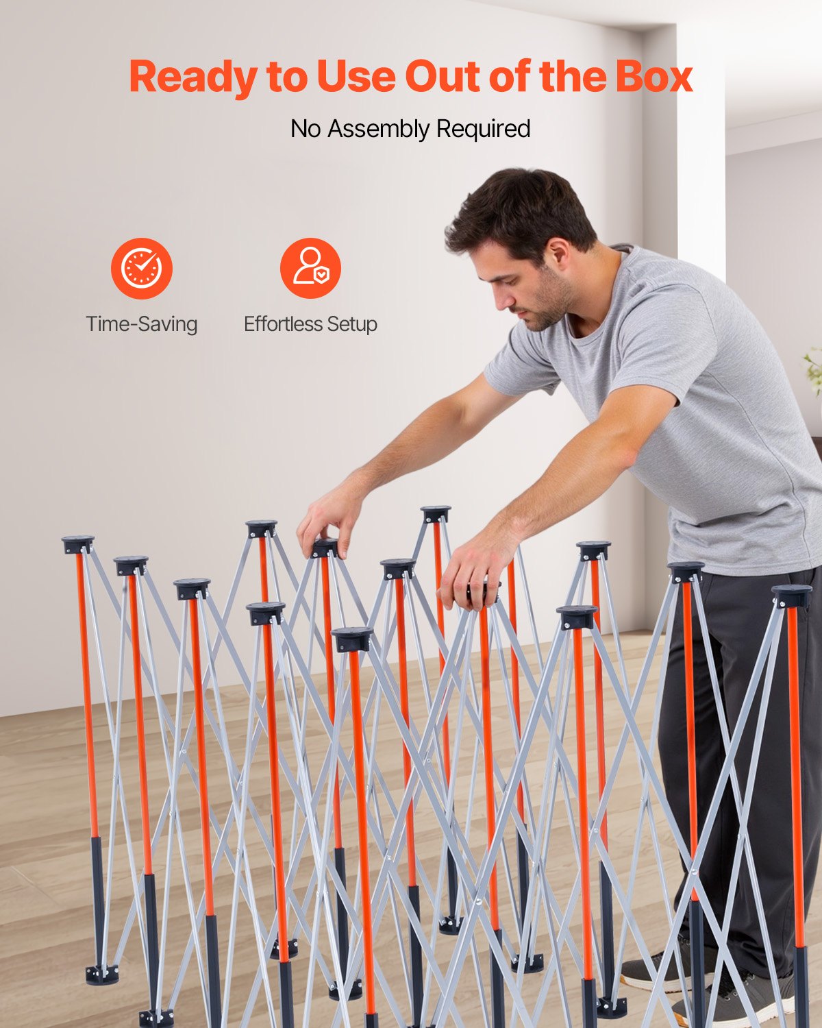 VEVOR Portable Folding Workstand, 8.05 x 4.13 ft Collapsible Workbench, 6000 lbs Weight Capacity, No Assembly Foldable Work Stand with Storage Bag, Table Top NOT Included, for Garage Workshop Outdoor - BXSGZTPPSL8FZHE0J001V0 - view 4