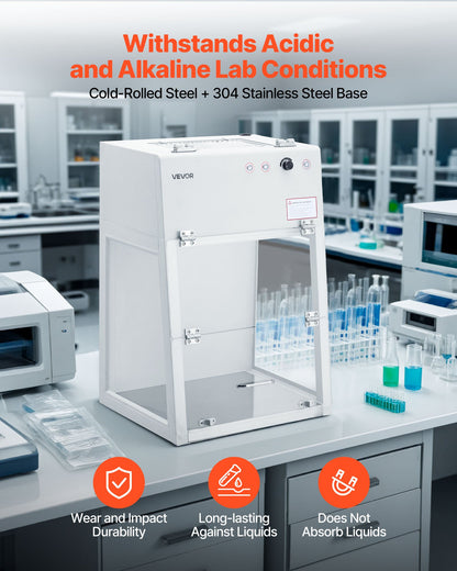 VEVOR Laminar Flow Hood, 20.08 x 20.47 x 23.62 inch Working Area Portable Clean Room, Meets ISO Class 5 Clean Room Standards, with HEPA-14 Filter and G1 Pre-Filter, for Medical and Laboratory Use - BXSJJS1829INJT2TM001V1 - view 5