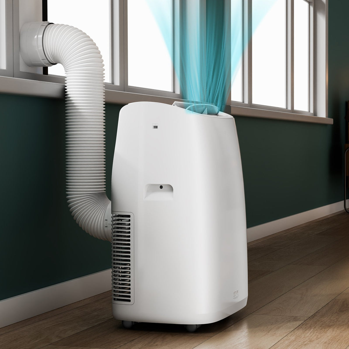 VEVOR 14,000 BTU Portable Air Conditioners, 3-in-1 Portable AC Unit with Remote Control, for 550-700 Sq.Ft, Cool/Dehumidifier/Fan Mode &Low Noise & Rich Accessories for Home/Office/Dorms, White (10,200 BTU SACC Rating) - BXSKDDL14000DI34UV1 - view 9