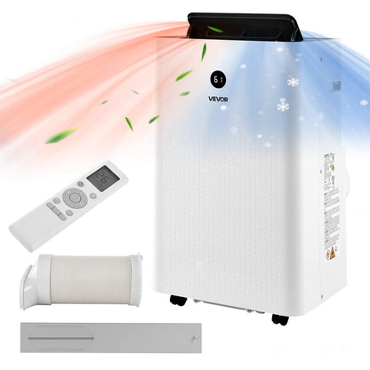 VEVOR Portable Air Conditioner and Heater Combo, 14000 BTU (9800 BTU SACC) 5-in-1 Standing Cooling Ac Unit, LED Touch Panel & Remote Control, 24h Timer, Dehumidifier/Fan/Sleep Mode for Room Indoor - BXSKDMZKLN14E1PSO001V1 - view 1