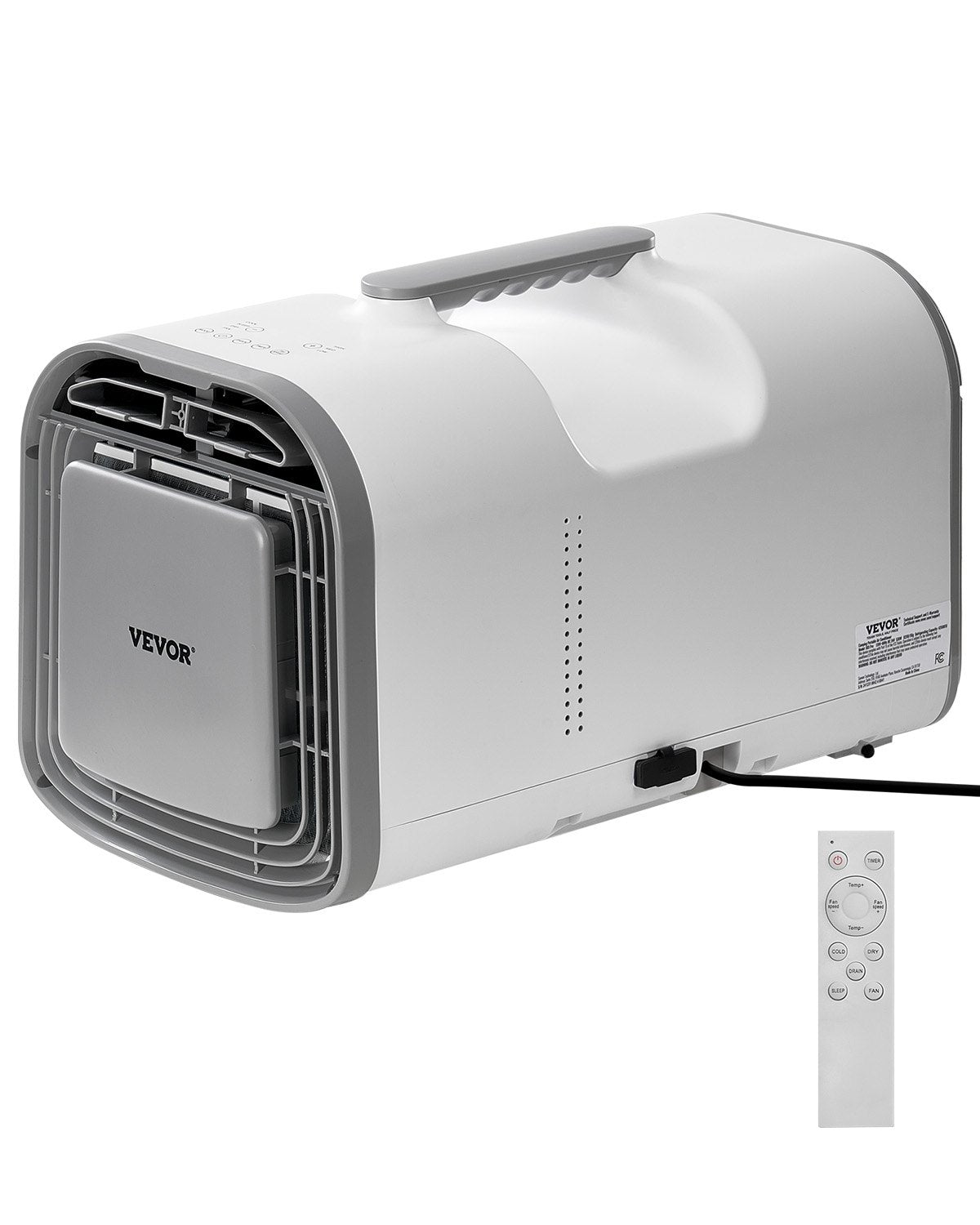 VEVOR Portable Air Conditioner, 4250 BTU 3-Speed Air Conditioning Unit with 24H Timer, Air Portable AC Adjustable from 16-32℃, Compatible with AC/DC, for Outdoor Tent Camping, RVs or Home Use, White - BXSLYKD4000BZZ5B5V1 - view 1