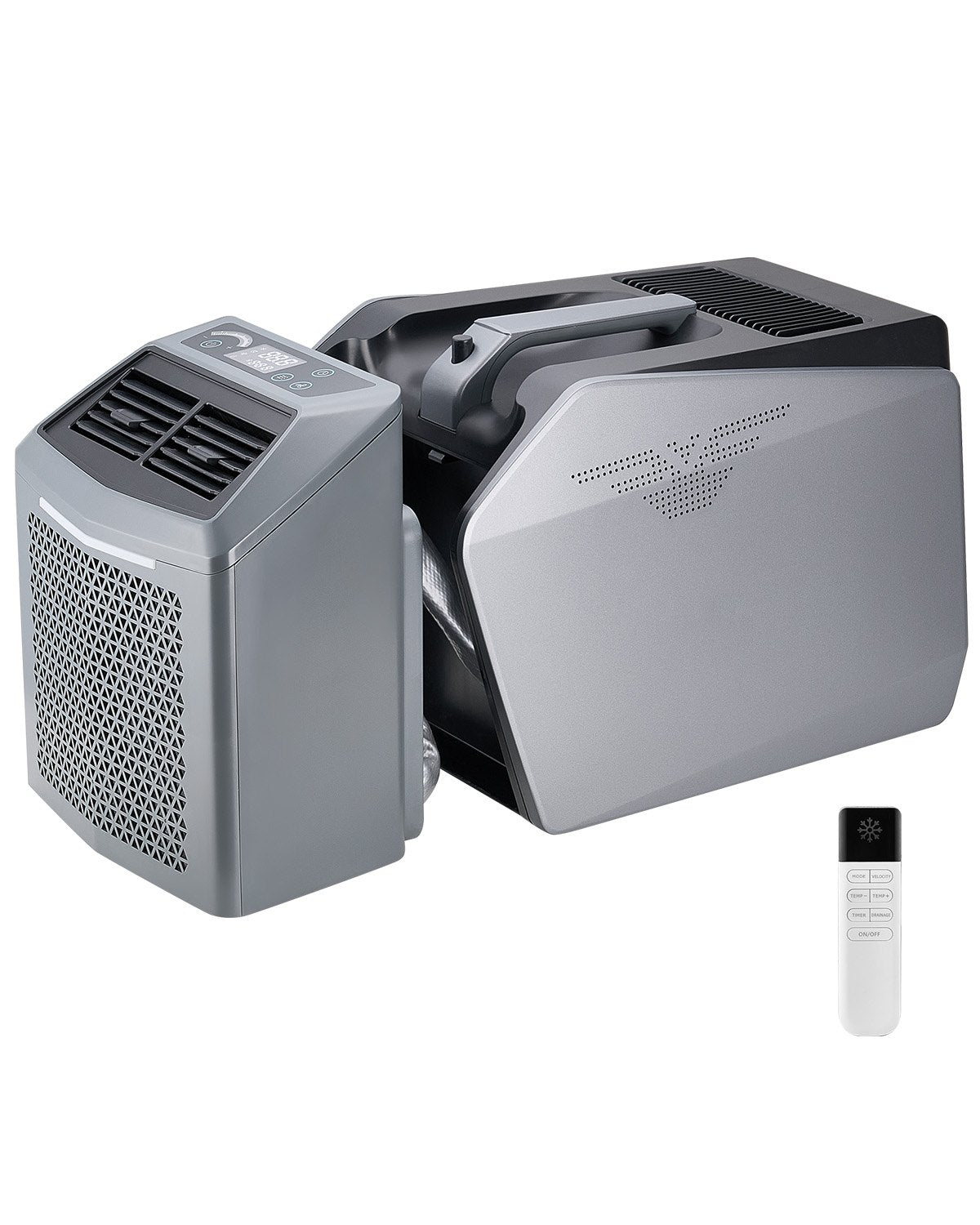 VEVOR Portable Air Conditioner, 5000 BTU 3-Speed Air Conditioning Unit with 24H Timer, Air Portable AC Adjustable from 16-32℃, Compatible with AC/DC for Outdoor Tent Camping, RVs or Home Use, Grey - BXSLYKD6200BZ1KBBV1 - view 1
