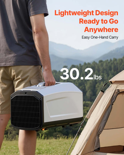 VEVOR Portable Camping Air Conditioner 3050 BTU, Tent AC Unit with Hose, Remote & Touch Control, 61–90°F Adjustable, 150 m³/h High Airflow, Low Noise, Ideal for Tent. RV, Outdoor Cooling, Dark Grey - BXSLYKDDDYBHAW8RS001V1 - view 4