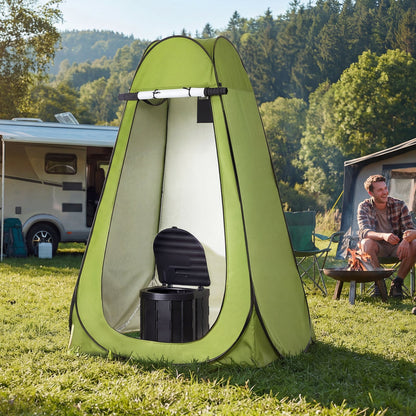 VEVOR Portable Toilet Kit, 330 lbs Load Capacity, Folding Camping Toilet with Pop-Up Privacy Tent, Outdoor Travel Potty for Adults with Carry Bags, Trash Bags, Suitable for RV Travel, Camping, Hiking - BXSMTTJKZDMTKXYCC001V0 - view 9