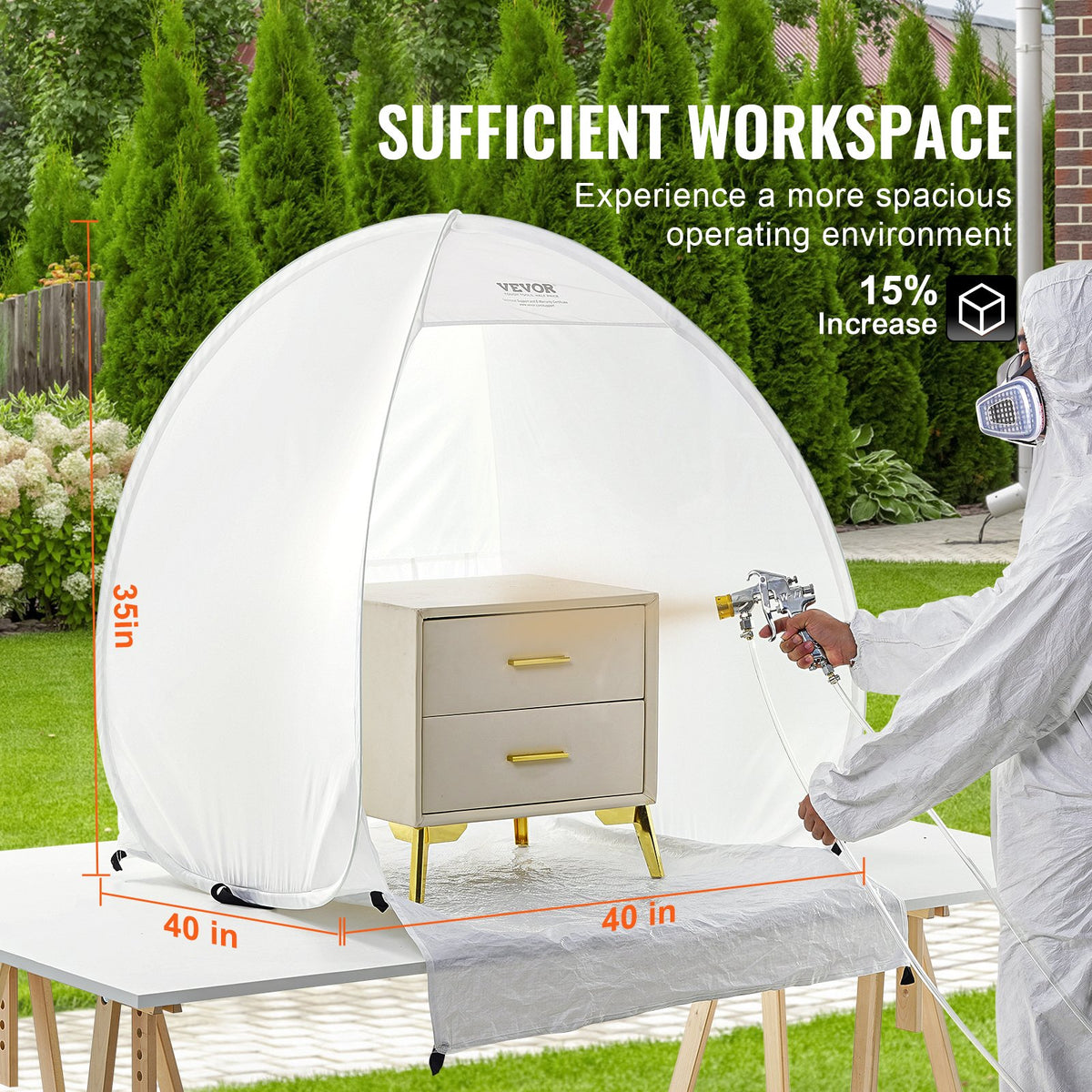 VEVOR Portable Paint Tent - Select Your Configuration - BXSPQ403540IN6EZVV0 - view 3