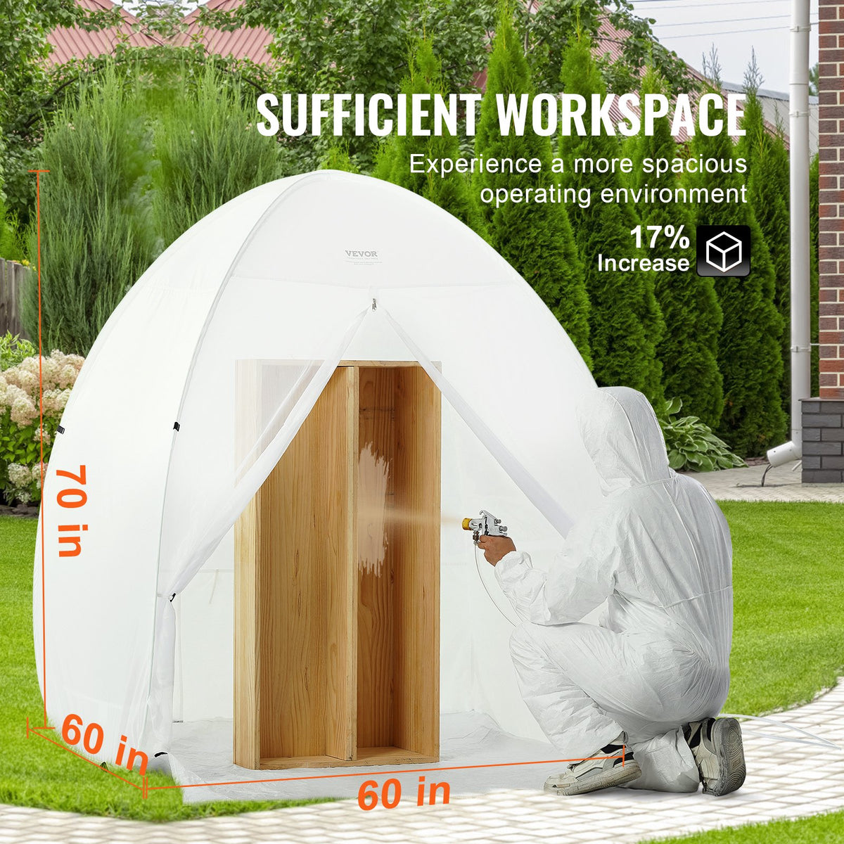 VEVOR Portable Paint Tent - Select Your Configuration - BXSPQ606070INA0UEV0 - view 3