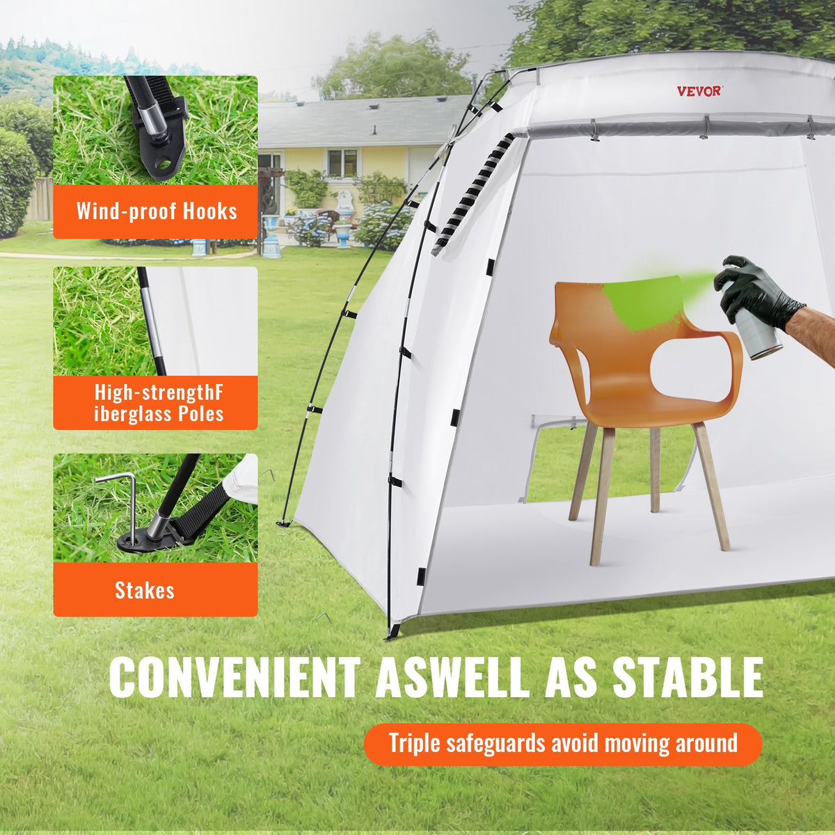 VEVOR Portable Paint Tent - Select Your Configuration - BXSPQ906262INUCO9V0 - view 3