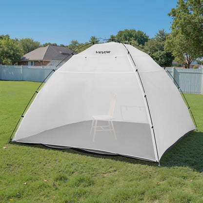 VEVOR Portable Paint Booth Tent, 116.14 x 114.96 x 79.53 inch Painting Tent Station, Spray Shelter with Built-in Floor & Mesh Screen, Large Space, Oxford Spray Painting Tents for Cupboard, Chairs - BXSPQZPBSZCGDOJ95001V0 - view 9