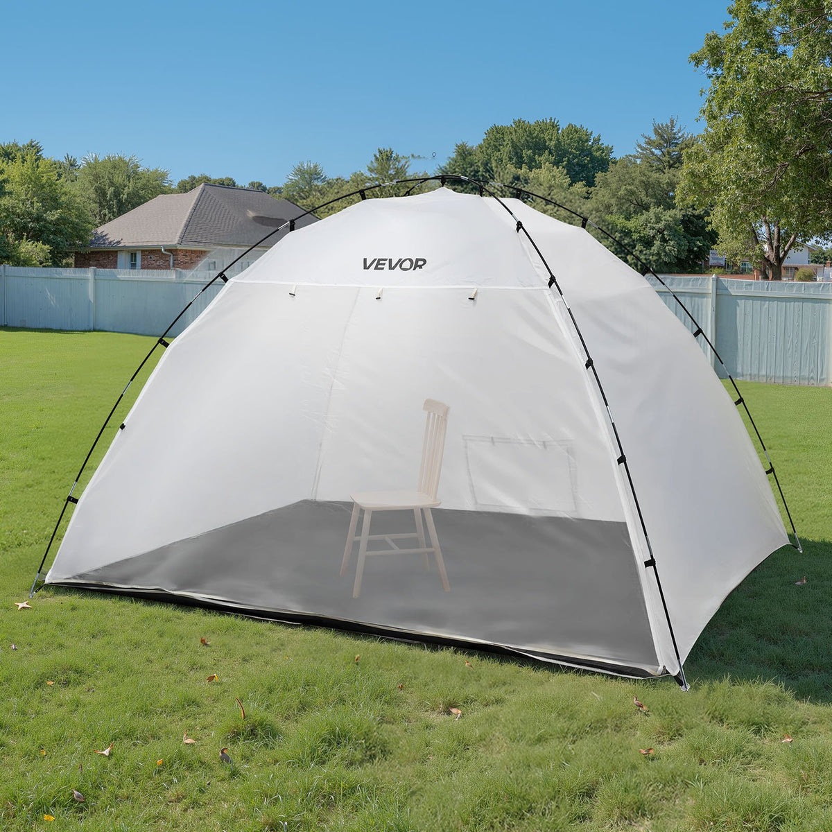 VEVOR Portable Paint Booth Tent, 115.35 x 90.55 x 74 inch Painting Tent Station, Spray Shelter with Built-in Floor & Mesh Screen, Large Space, Oxford Spray Painting Tents for Cupboard, Chairs, Tables - BXSPQZPBSZCGRWORQ001V0 - view 9