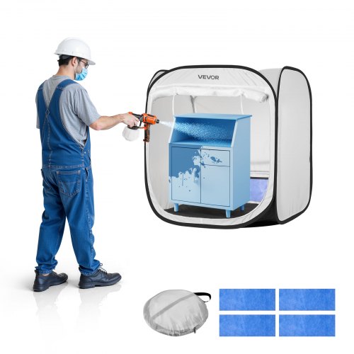 VEVOR Portable Paint Booth Tent, 28.3 x 28.5 x 29.5 inch Pop-Up Portable Spray Paint Tent with Mesh Door, Spray Painting Tents for Cabinets, Chairs, Models, Tables, Pop-Up Design, Efficient Airflow - BXSPQZPBSZDDAATTA001V0 - view 2