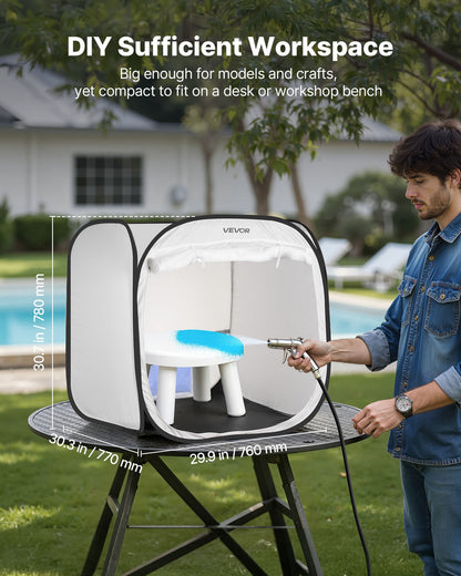 VEVOR Portable Paint Booth Tent, 28.3 x 28.5 x 29.5 inch Pop-Up Portable Spray Paint Tent with Mesh Door, Spray Painting Tents for Cabinets, Chairs, Models, Tables, Pop-Up Design, Efficient Airflow - BXSPQZPBSZDDAATTA001V0 - view 5