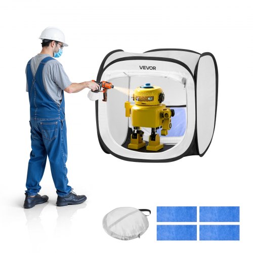 VEVOR Portable Paint Booth Tent, 15.94 x 15.94 x 16.9 inch Pop-Up Portable Spray Paint Tent with Mesh Door, Spray Painting Tents for Small Models, Sculptures, Vases, Photo Frames, Pop-Up Design - BXSPQZPBSZDDHP669001V0 - view 2