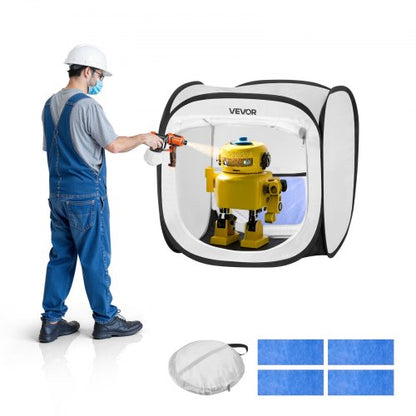 VEVOR Portable Paint Booth Tent, 15.94 x 15.94 x 16.9 inch Pop-Up Portable Spray Paint Tent with Mesh Door, Spray Painting Tents for Small Models, Sculptures, Vases, Photo Frames, Pop-Up Design - BXSPQZPBSZDDHP669001V0 - view 2