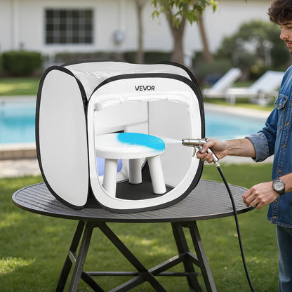 VEVOR Portable Paint Booth Tent, 15.94 x 15.94 x 16.9 inch Pop-Up Portable Spray Paint Tent with Mesh Door, Spray Painting Tents for Small Models, Sculptures, Vases, Photo Frames, Pop-Up Design - BXSPQZPBSZDDHP669001V0 - view 9