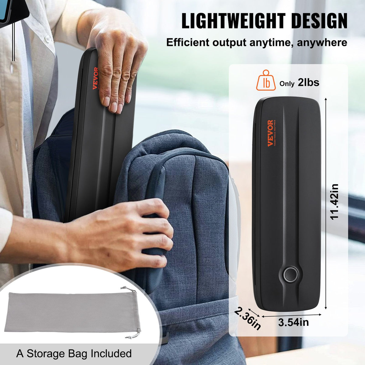 VEVOR Portable Printer - 2600mAh Battery, 203 DPI, Bluetooth Inkless Mobile Printer for A4, A5 & 8.5" x 11" Thermal Paper, Compatible with iOS, Android & Laptop, Ideal for Travel, Office & Home Use - BXSRMDYJ203DTT5FQV9 - view 7