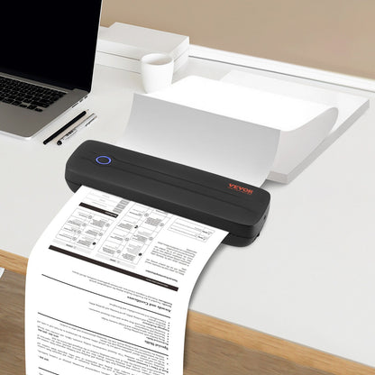 VEVOR Portable Thermal Printer - 2600mAh Battery, 300 DPI, Bluetooth Inkless Mobile Printer for A4, A5 & 8.5" x 11" Thermal Paper, Compatible with iOS, Android & Laptop, for Travel, Office & Home Use - BXSRMDYJ300D13LS8V9 - view 9