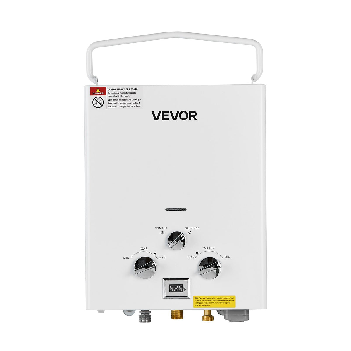 VEVOR Portable Propane Water Heater, 5L Tankless Outdoor Water Heater, 34000 BTU 1.32 GPM Instant Hot Water, with Accessory Set + Regulator for RV Camping Trips Cabins Barns - BXSRQRSQMB5LELEGXV9 - view 10