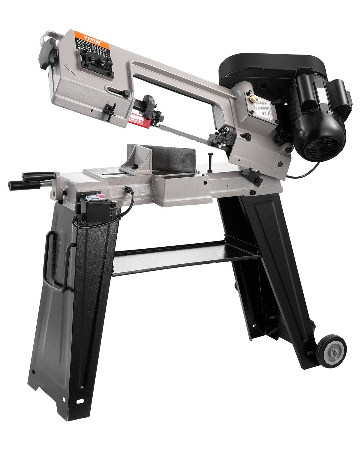 VEVOR Metal Horizontal Band Saw, 4 in x 6 in Rectangular Cutting Capacity, 110V Metal Vertical Cutting Bandsaw with 550W Motor, 0-45° Angle Adjustment, Variable Speed, for Metal, Wood, and Plastic - BXSSJSSPDJBKHTKDKV1 - view 1