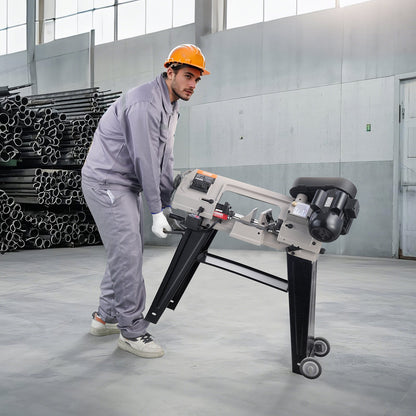 VEVOR Metal Horizontal Band Saw, 4 in x 6 in Rectangular Cutting Capacity, 110V Metal Vertical Cutting Bandsaw with 550W Motor, 0-45° Angle Adjustment, Variable Speed, for Metal, Wood, and Plastic - BXSSJSSPDJBKHTKDKV1 - view 9