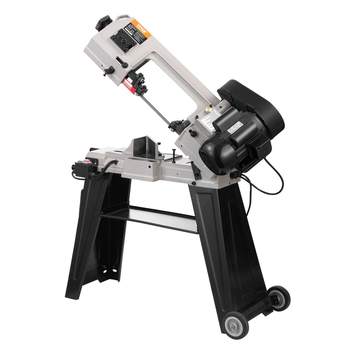 VEVOR Metal Horizontal Band Saw, 4 in x 6 in Rectangular Cutting Capacity, 110V Metal Vertical Cutting Bandsaw with 550W Motor, 0-45° Angle Adjustment, Variable Speed, for Metal, Wood, and Plastic - BXSSJSSPDJBKHTKDKV1 - view 10
