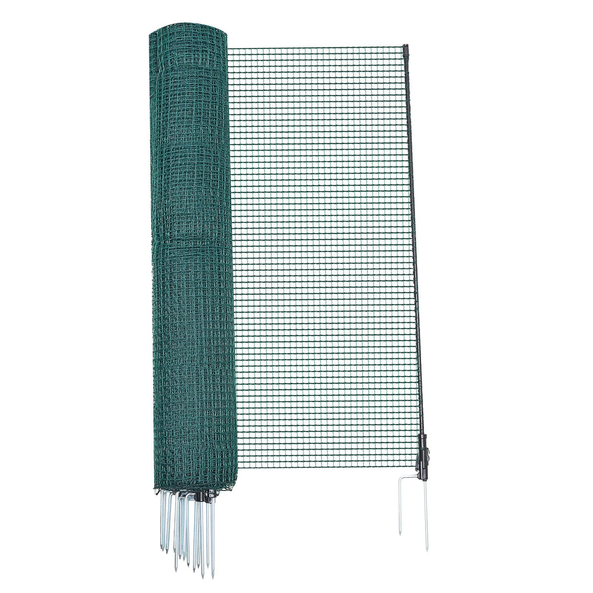 VEVOR Temporary Fence with Posts, 3.9 x 49.2 FT Plastic Mesh Fencing, Garden Safety Fences Netting with Double-Spike Stakes & Guy Ropes, Temporary Fence for Dogs, Chickens, Plants, Outdoor Yards - BXSWL15M12MB3VY8B001V0 - view 10