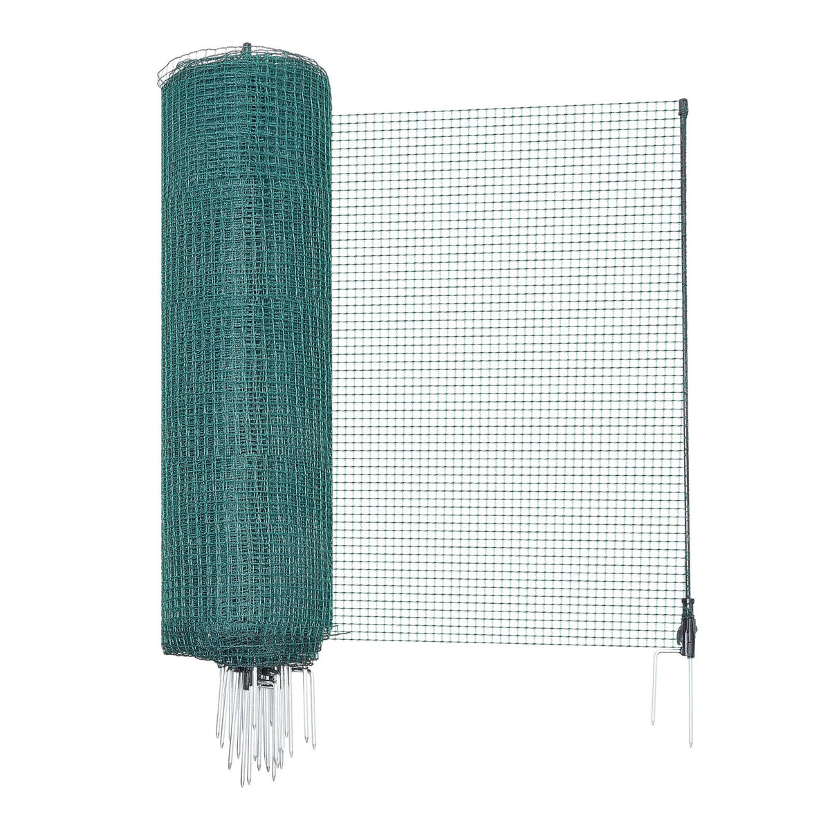 VEVOR Temporary Fence with Posts, 3 x 164 FT Plastic Mesh Fencing, Garden Safety Fences Netting with Double-Spike Stakes & Guy Ropes, Temporary Fence for Dogs, Chickens, Plants, Outdoor Yards - BXSWL50M09MBDC67F001V0 - view 10