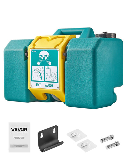 VEVOR Portable Eye Wash Station 8 Gal, OSHA-Approved Eyewash Station Wall-Mounted/On Flat Surface, Emergency Eye Wash Unit with 2 Sprays, First Aid Eyewash Units for Schools, Labs, Factories, Green - BXSXYQ20241JDB9IH001V0 - view 1