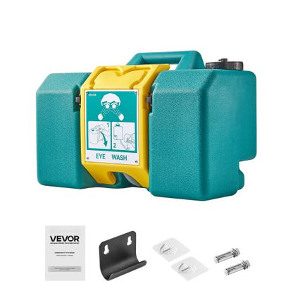 VEVOR Portable Eye Wash Station 8 Gal, OSHA-Approved Eyewash Station Wall-Mounted/On Flat Surface, Emergency Eye Wash Unit with 2 Sprays, First Aid Eyewash Units for Schools, Labs, Factories, Green - BXSXYQ20241JDB9IH001V0 - view 2