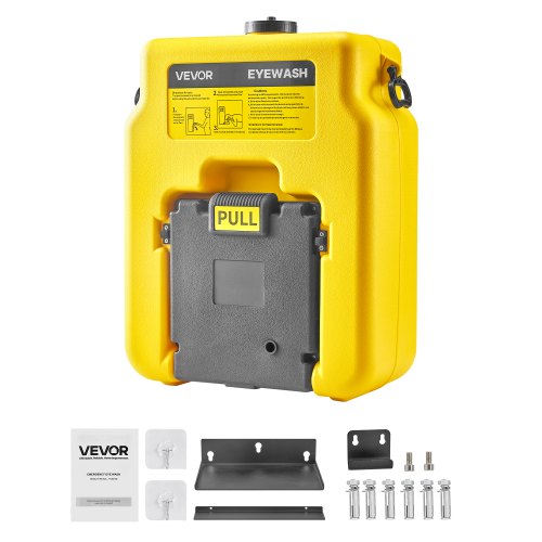 VEVOR Portable Eye Wash Station 14 Gal, OSHA-Approved Eyewash Station Wall-Mounted/On Flat Surface, Emergency Eye Wash Unit with 2 Sprays, First Aid Eyewash Units for Schools, Labs, Factories, Yellow - BXSXYQ20241JMI5DG001V0 - view 2