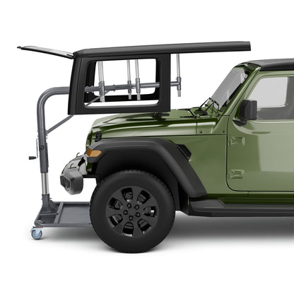 VEVOR Hard Top Remover Lift, 220 lbs, Jeep Hardtop Removal and Storage System, Quick & Easy One-Person Operation, Adjustable Height, for Jeep Wrangler YJ, TJ, JK, JL, 4XE, Ford Bronco 4 Door & 6 Gen+ - BXSYDCXXTBKZ7QN0D001V0 - view 1