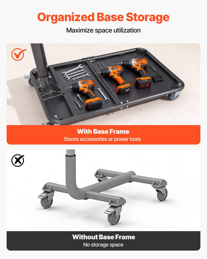 VEVOR Hard Top Remover Lift, 220 lbs, Jeep Hardtop Removal and Storage System, Quick & Easy One-Person Operation, Adjustable Height, for Jeep Wrangler YJ, TJ, JK, JL, 4XE, Ford Bronco 4 Door & 6 Gen+ - BXSYDCXXTBKZ7QN0D001V0 - view 8