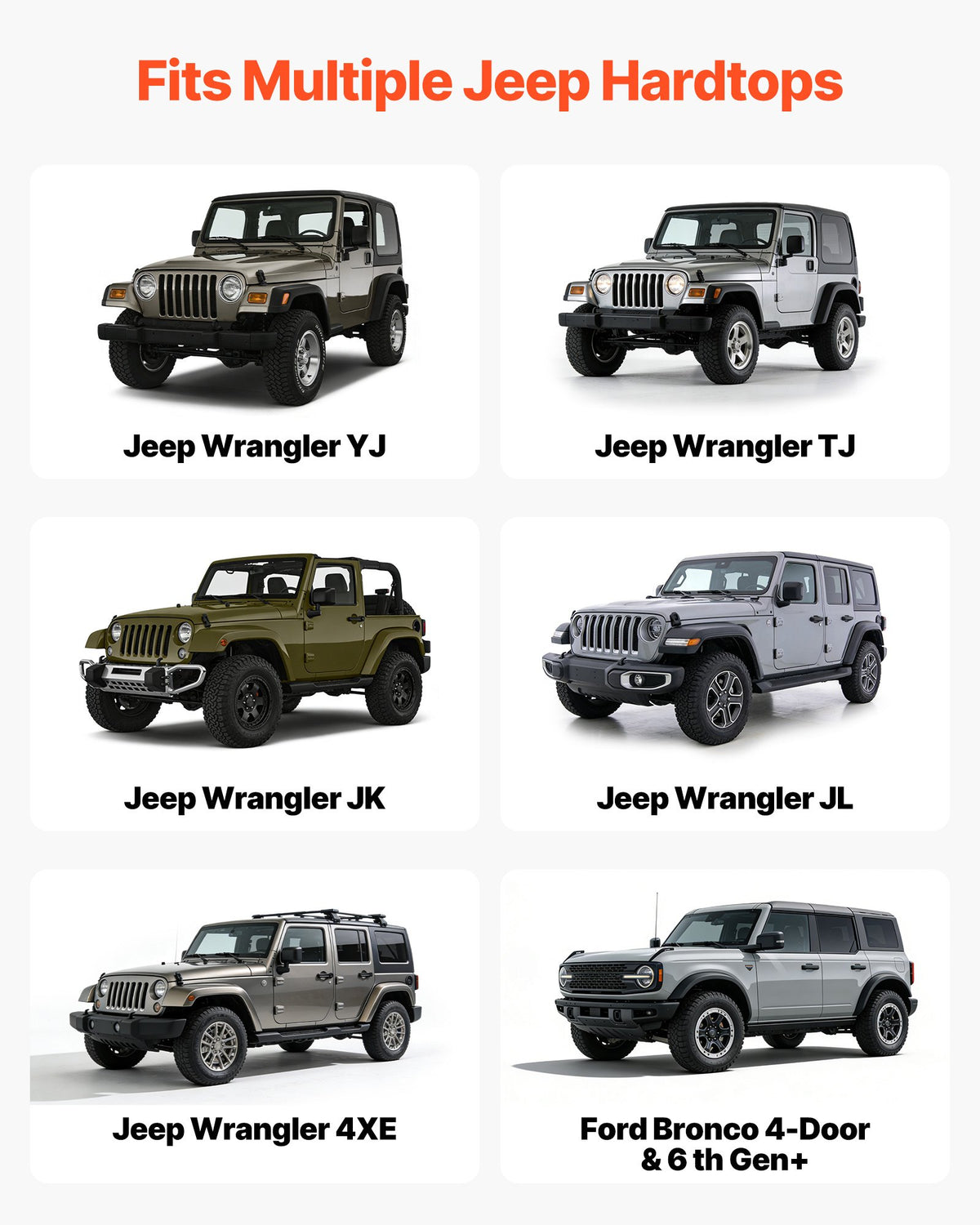 VEVOR Hard Top Remover Lift, 220 lbs, Foldable Jeep Hardtop Removal and Storage System, Easy One-Person Operation, Adjustable Height, for Jeep Wrangler YJ, TJ, JK, JL, 4XE, Ford Bronco 4 Door & 6 Gen+ - BXSYDCXXTKZDAT3NP001V0 - view 4
