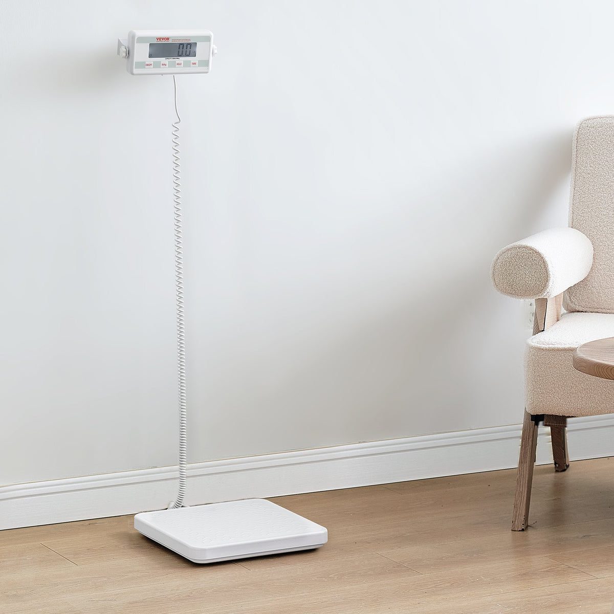 VEVOR Portable Medical Scale, Professional Digital Physician Scale for Weighing - with Anti-slip Platform, 2 Units, Hold & Tare Function, 440LBS Capacity Physician Weight Scale for Gyms Homes Hospital - BXSYSCBSG440FYILKV5 - view 9