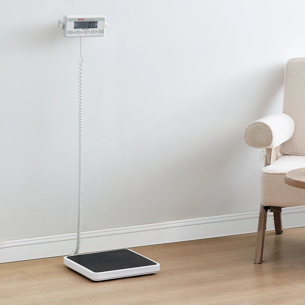 VEVOR Portable Medical Scale, Professional Digital Physician Scale for Weighing - with Anti-Slip Mat, 2 Units (kg/lb), Hold & Tare Function, 550LBS Capacity Physician Wight Scale for Gym Home Hospital - BXSYSCBSG550RRCT8V5 - view 9