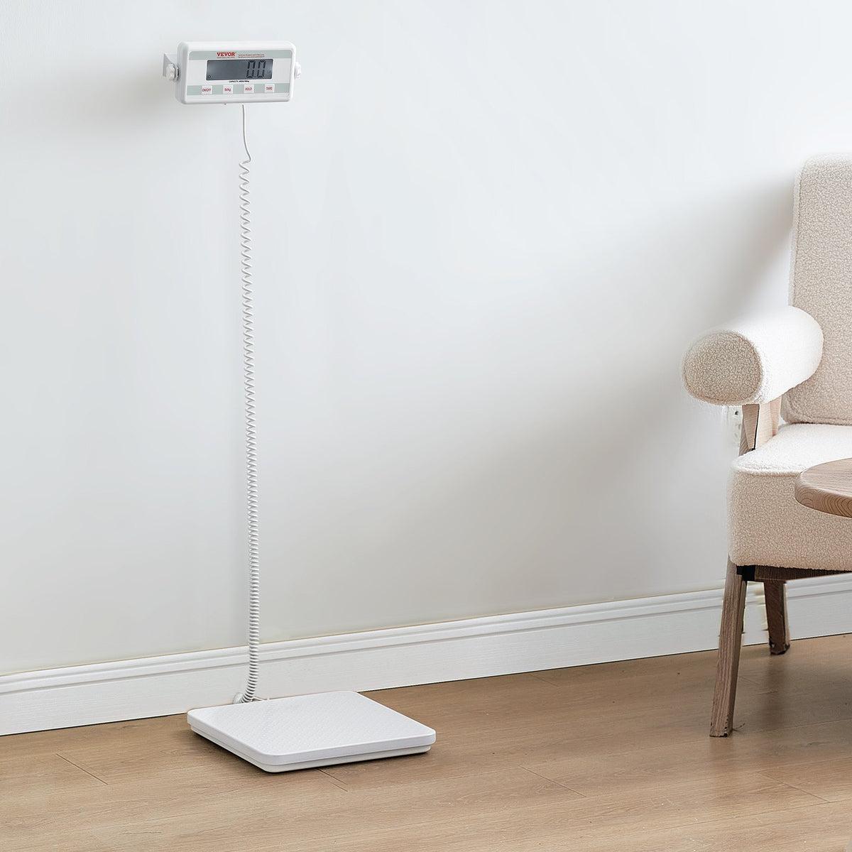 VEVOR Portable Medical Scale, Professional Physician Scale for Weighing - with Anti-slip Platform, 2 Units, Hold & Tare Function, Digital Physician Weight Scale for Gym Home Hospital, 440LBS Capacity - BXSYSCBSLHJ4NX1Y9V5 - view 9