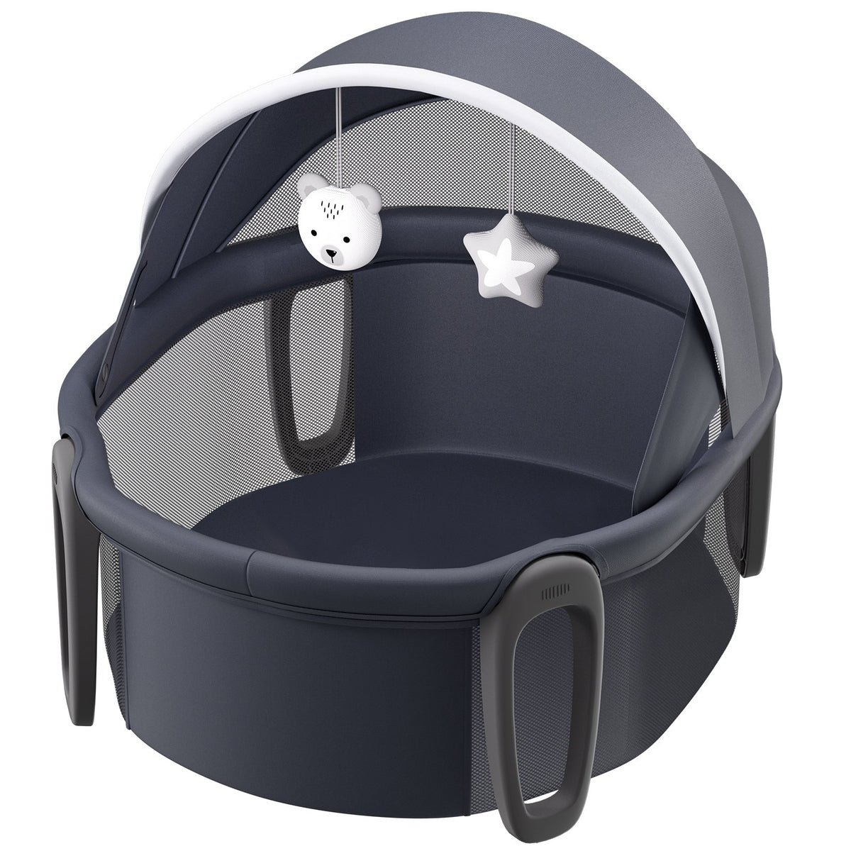 VEVOR Portable Baby Bassinet, On-The-Go Baby Dome with Canopy & Developmental Toys, Quick-Folding Travel Crib, Lightweight Baby Cradle Infant Bed for Indoors/Outdoors, Suitable for 0-6 Months Newborns - BXSYXC3230INXP1A6V0 - view 1