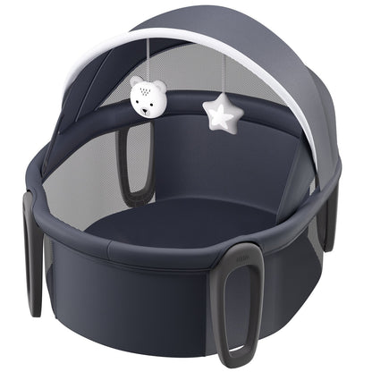 VEVOR Portable Baby Bassinet, On-The-Go Baby Dome with Canopy & Developmental Toys, Quick-Folding Travel Crib, Lightweight Baby Cradle Infant Bed for Indoors/Outdoors, Suitable for 0-6 Months Newborns - BXSYXC3230INXP1A6V0 - view 1