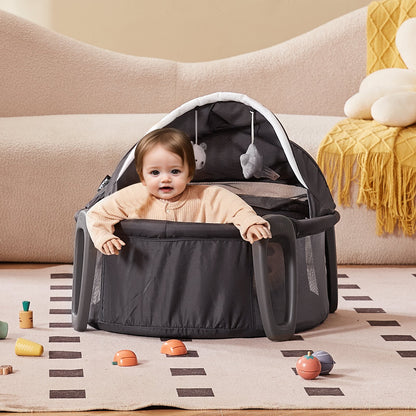 VEVOR Portable Baby Bassinet, On-The-Go Baby Dome with Canopy & Developmental Toys, Quick-Folding Travel Crib, Lightweight Baby Cradle Infant Bed for Indoors/Outdoors, Suitable for 0-6 Months Newborns - BXSYXC3230INXP1A6V0 - view 9