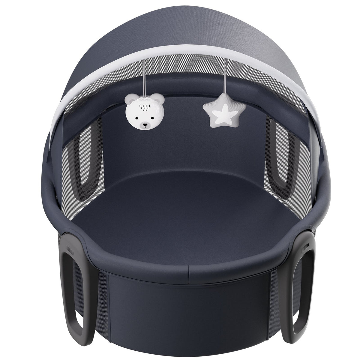 VEVOR Portable Baby Bassinet, On-The-Go Baby Dome with Canopy & Developmental Toys, Quick-Folding Travel Crib, Lightweight Baby Cradle Infant Bed for Indoors/Outdoors, Suitable for 0-6 Months Newborns - BXSYXC3230INXP1A6V0 - view 10