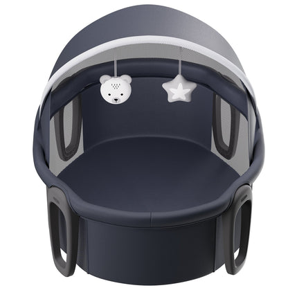 VEVOR Portable Baby Bassinet, On-The-Go Baby Dome with Canopy & Developmental Toys, Quick-Folding Travel Crib, Lightweight Baby Cradle Infant Bed for Indoors/Outdoors, Suitable for 0-6 Months Newborns - BXSYXC3230INXP1A6V0 - view 10