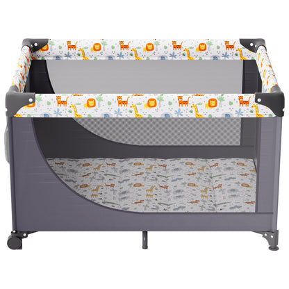 VEVOR Baby Playpen Travel Crib, Quick-Folding Playpen for Baby & Toddler, Portable Baby Fence Play Yard with Wheels, Breathable Mesh & Travel Bag, Indoor/Outdoor Kids Activity Center for 0-36 Months - BXSYXC4028INSRLSZV0 - view 10
