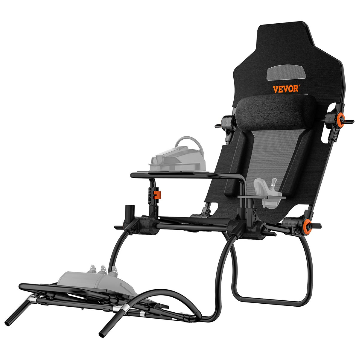 VEVOR Racing Wheel Stand Foldable For Logitech G923/G920/G29, Steering Wheel Stand & Foot Pedal Angle Adjustable,Portable Steel Driving Simulator Cockpit-Thrustmaster T248P, GT/Formula Mode Large Size - BXSZCDHKZDXKQ29WWV0 - view 1