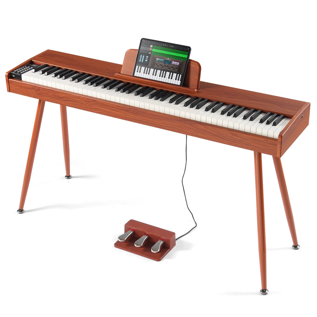 VEVOR Weighted Digital Piano, 88 Key Fully Weighted Keys, Electric Piano Dual Keyboard & Speakers Four Legged Piano Stand with Headphone 200 Tones & Rhythms, Support Bluetooth/USB/MIDI, for Beginners - BXSZCGQ88JSJ8KKBKV1 - view 1