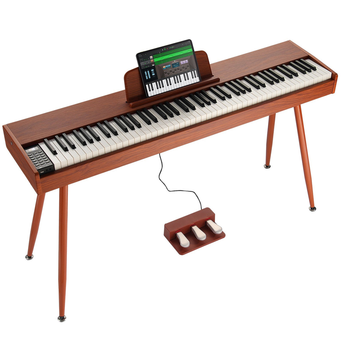 VEVOR Weighted Digital Piano, 88 Key Fully Weighted Keys, Electric Piano Dual Keyboard & Speakers Four Legged Piano Stand with Headphone 200 Tones & Rhythms, Support Bluetooth/USB/MIDI, for Beginners - BXSZCGQ88JSJ8KKBKV1 - view 10