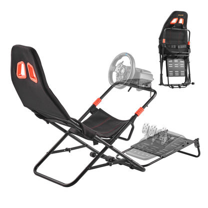 VEVOR Portable Racing Wheel Stand, Foldable & Adjustable Steering Sim Wheel Stand, 18.5 in Seat Inner Width, Compatible with Logitech G923/G920/G29, Thrustmaster T248P, Fanatec, Hori, Mad Catz, Black - BXSZCLYYSXHKARTGU001V0 - view 10