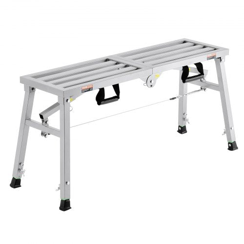 VEVOR Work Platform, 3 Gear Adjustable Height, Folding Alloy Steel Step Ladder, Portable Scaffolding Platform, 400 lb Load Capacity, Non-Slip Rubber Feet, Drywall Painting Stool, for Cleaning &Washing - BXSZDJSJZJ458V32EV0 - view 2