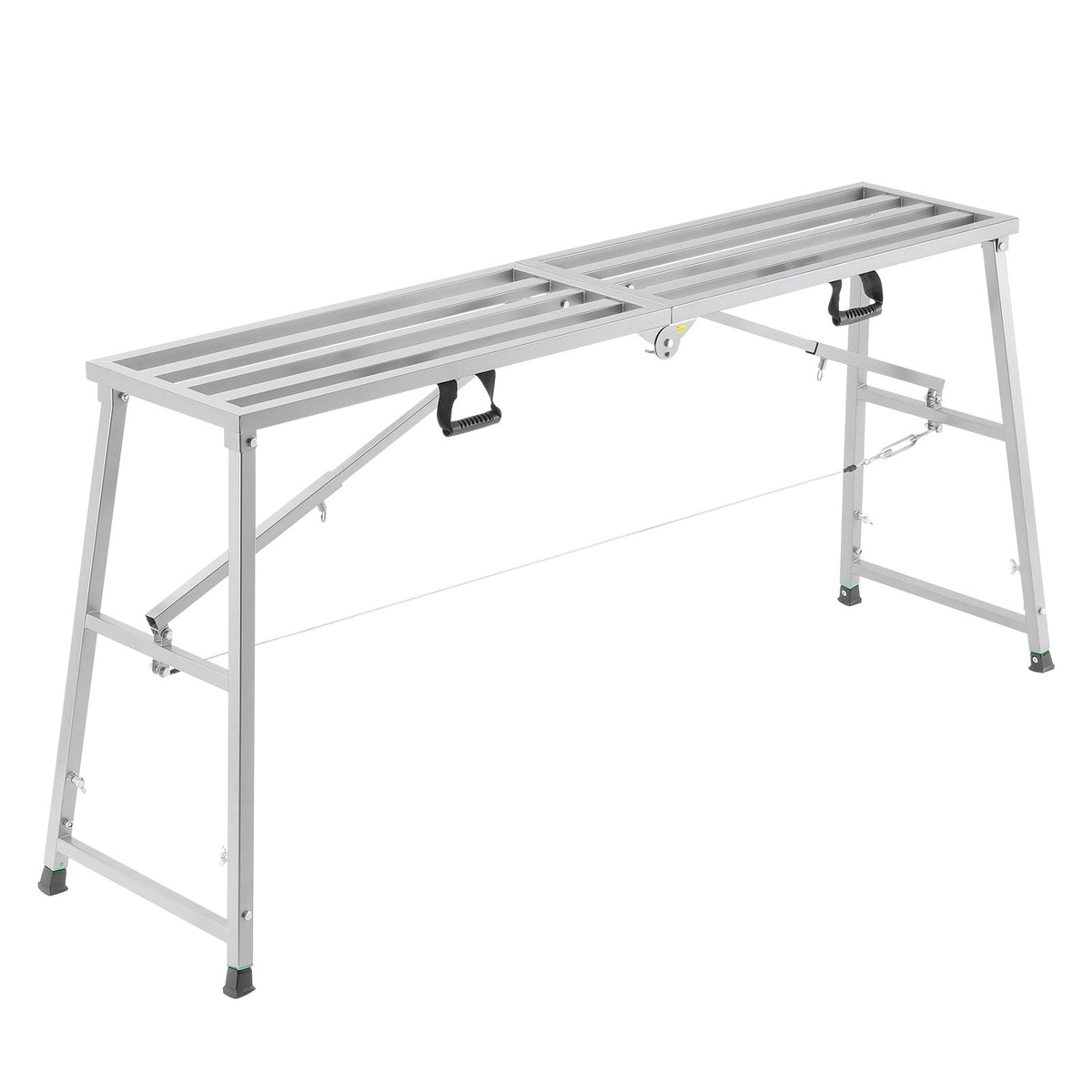 VEVOR Work Platform, 4 Gear Adjustable Height, Folding Alloy Steel Step Ladder, Portable Scaffolding Platform, 880 lb Load Capacity, Non-Slip Rubber Feet, Drywall Painting Stool, Cleaning & Washing - BXSZDJSJZJ90H7CSCV0 - view 1