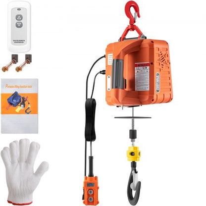 VEVOR 3-in-1 Electric Hoist Winch, 1100lbs Portable Electric Winch, 110V Power Winch Crane, 25ft Lifting Height, with Wire, Wireless, Manual Remote Control, Overload Protection for - BXTSJ500KGSHY-001V1 - view 1