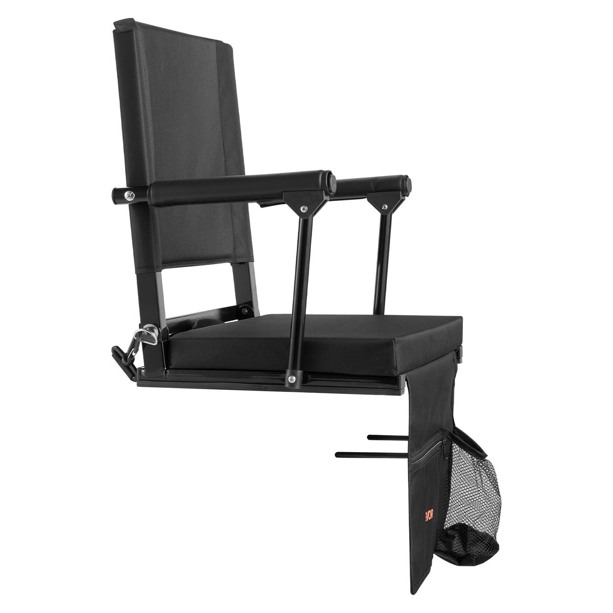 VEVOR Stadium Seat, Portable Bleacher Seat with Armrest, Back Support and Thick Cushion, Bench Chair for Bleacher Includes Shoulder Strap, Hooks, Cup Holder, Black Football Bleachers Seats, 1PCS - BXTYGZY1PCSHW78LT001V0 - view 10